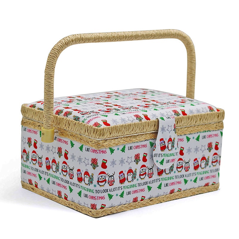 D&D Sewing Kit Box with Tools, Large Storage Case for Needles, Thread, Scissors, Crochet Hooks, Travel Sewing Basket - Image 1