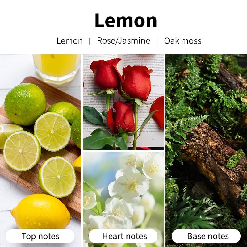 SVECKE Lemon Scented Candles, 7oz Soy Wax Candle, Long Lasting Aromatherapy Jar Candle for Home, Scented Long Burning Candle Gift for Women and Men - Image 3
