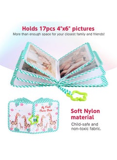 Toyvian Toyvian Baby Photo Album First Year Baby Photo Book Soft Cloth Book of Photos Baby Album Holds for Memory Album Baby Shower()  - Image 2