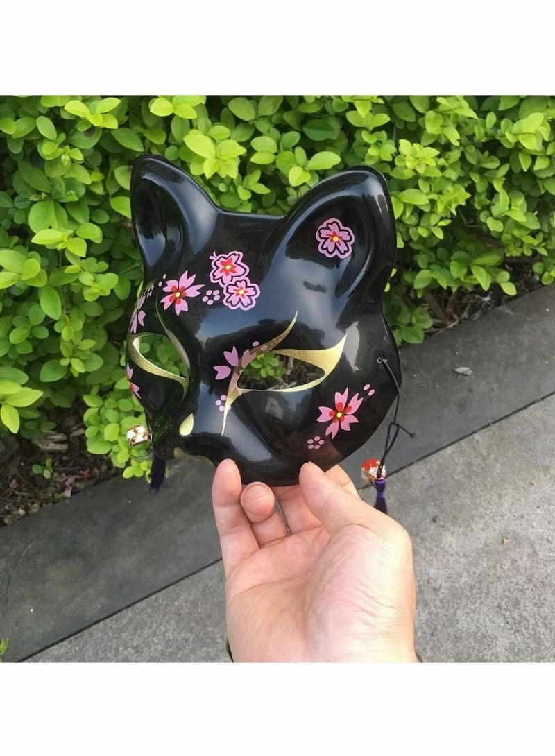 Fox Mask Cosplay for Costume,Animal Cosplay Kabuki Half Face Cat Masks Masquerade Party - Image 4