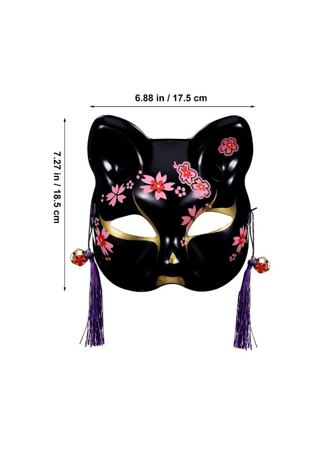 Fox Mask Cosplay for Costume,Animal Cosplay Kabuki Half Face Cat Masks Masquerade Party - Image 3