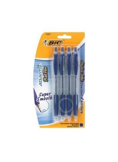 Bic Bic Products Bic Atlantis Ballpoint Retractable Pen Blue Ink Medium 4 Per Pack Sold As 1 Pack Smooth Scratchfree Writing. Soft Cushion Grip Gives You Great Noslip Comfort.  - Image 1