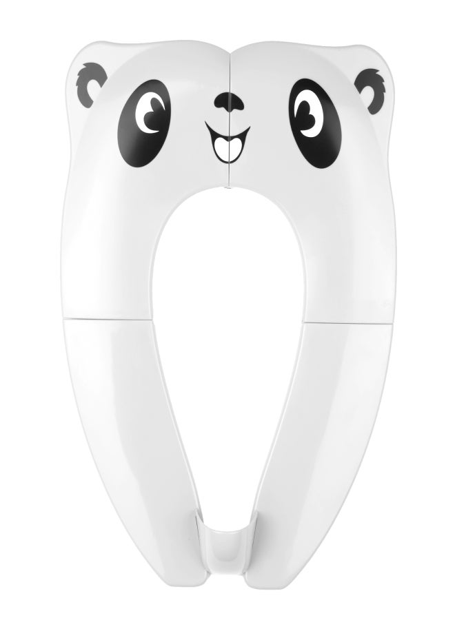 غطاء مقعد مرحاض قابل للطي ومحمول، مانع للانزلاق مع واقي من الرذاذ، مناسب للأطفال الرضع والصغار والأطفال، مع حقيبة برباط. - Image 1