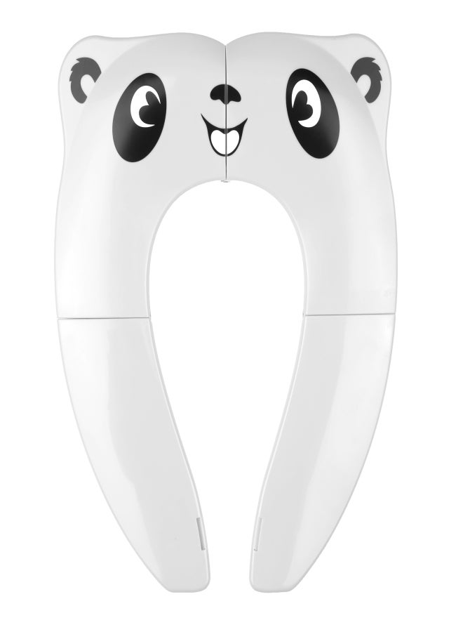 غطاء مقعد مرحاض قابل للطي ومحمول، مانع للانزلاق مع واقي من الرذاذ، مناسب للأطفال الرضع والصغار والأطفال، مع حقيبة برباط. - Image 4