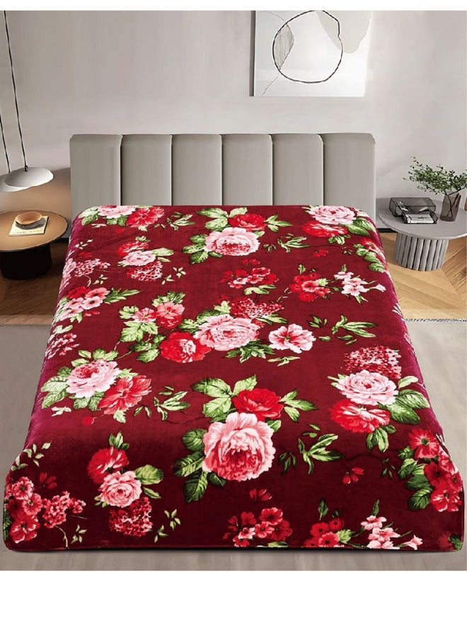 SMART HOME Luxury Double-Sided Winter Blanket - Soft, Silky, and Luxuriously Textured Double-Layer Bed Blanket - 4 kg - 200x230 cm - Heavy Blanket, Textured Blanket, Thick Double-Layer Winter Blanket - Ideal for Sleeping and Winter Furnishings  - Image 3