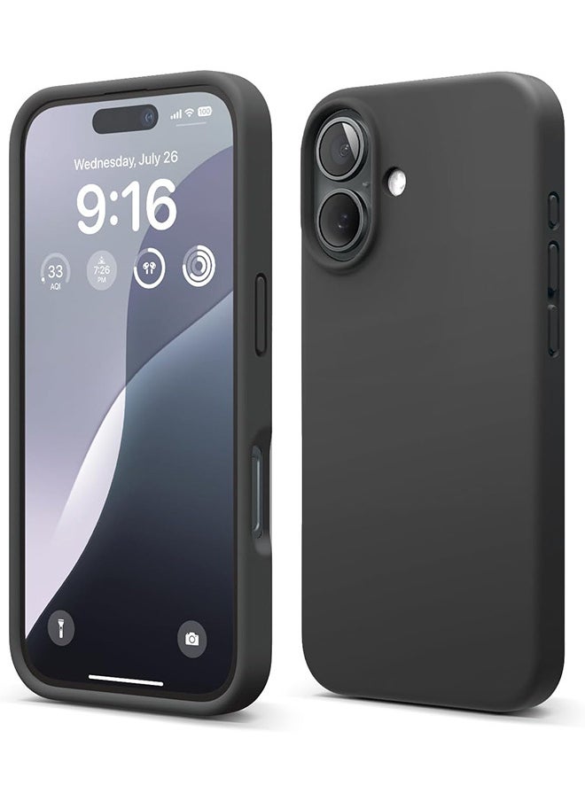 Generic iPhone 16 Plus Mobile Case Cover with Soft Liquid Silicone Protection Anti-Scratch Shockproof Accessories with Microfiber Lining,Slim Protective Back Cover with Comfortable Hold Touch Feeling and Anti-fingerprint 