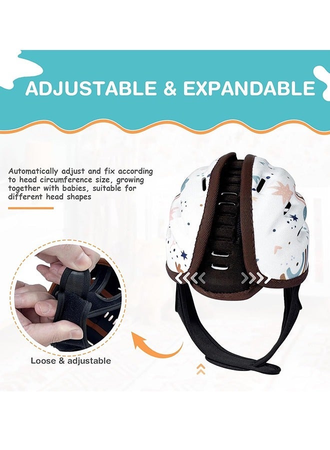 Baby Safety Helmet, Breathable Baby Head Protector for Crawling and Walking, Infant Soft Helmet, Anti-Collision, Ultra-Lightweight, Expandable and Adjustable Age 6m-24m (Brown Lion) - Image 3