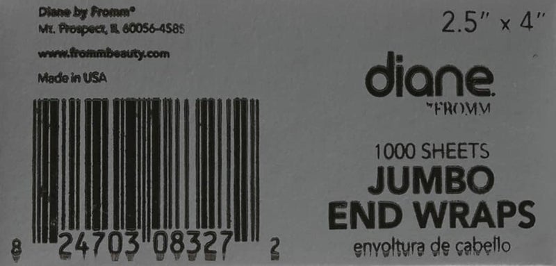 Diane by Fromm Jumbo End Wraps - 1000 Large White Wraps for Hair Styling - 2.5” x 4” - Image 3
