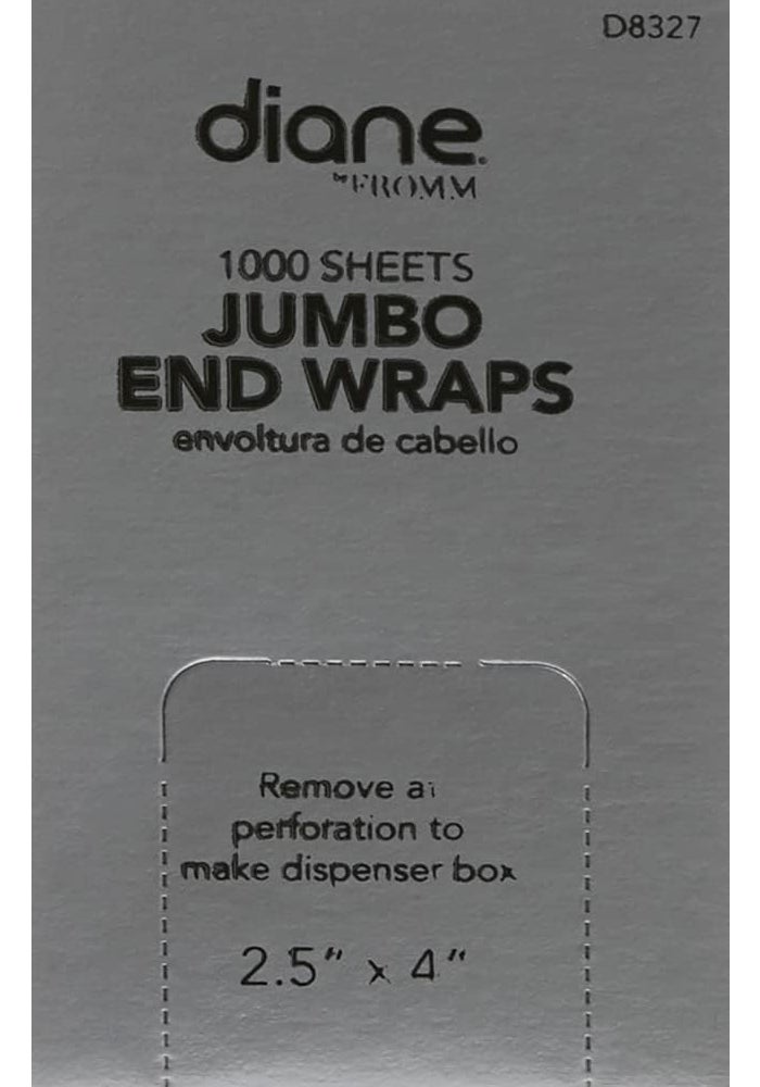 Diane by Fromm Jumbo End Wraps - 1000 Large White Wraps for Hair Styling - 2.5” x 4” - Image 2