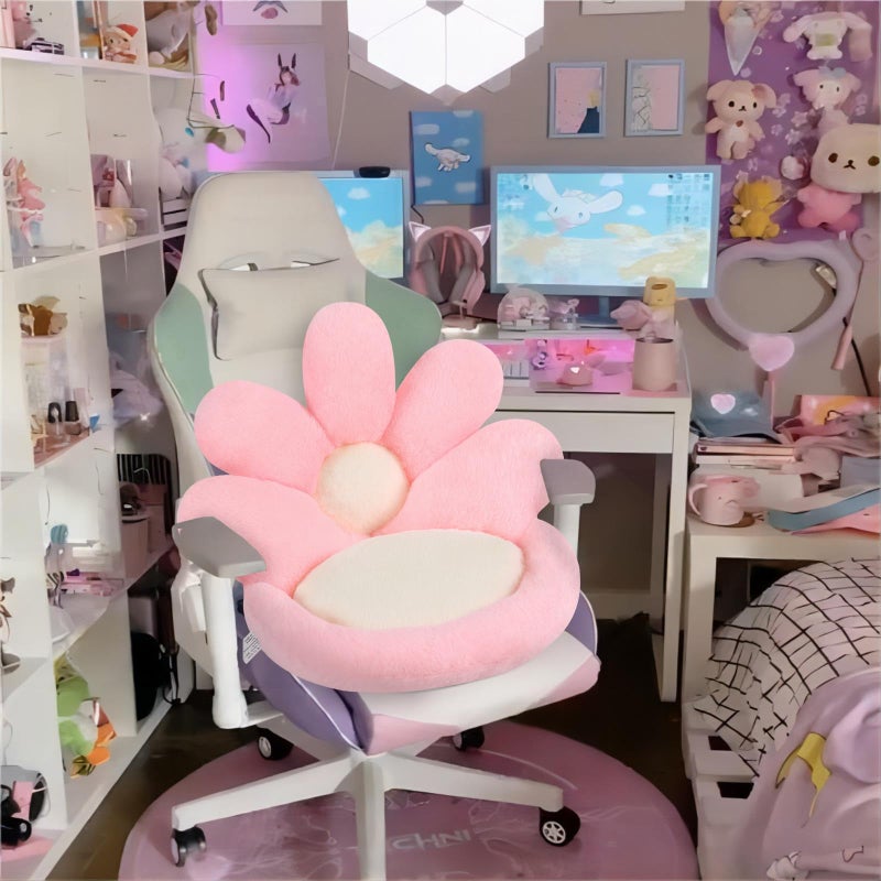 Ditucu Flower Shape Chair Pillow Cute Seat Cushion 19 inch Comfy Lazy Sofa Floor Pillows Dorm Seating for Bedroom Decor Pink - Image 2