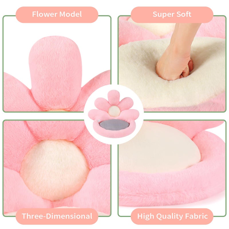Ditucu Flower Shape Chair Pillow Cute Seat Cushion 19 inch Comfy Lazy Sofa Floor Pillows Dorm Seating for Bedroom Decor Pink - Image 4
