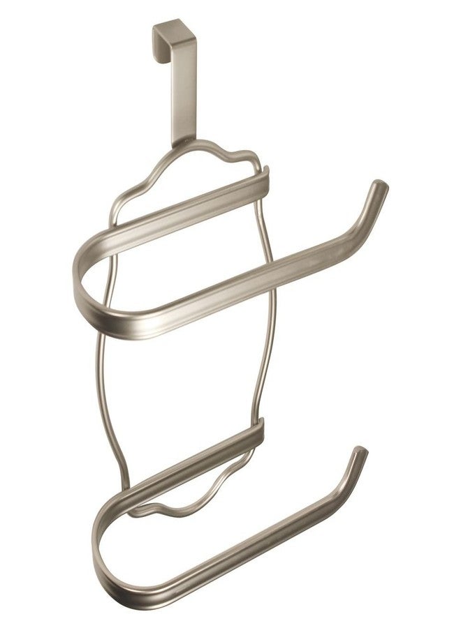 InterDesign iDesign York Lyra Steel Over-the-Tank Toilet Paper Storage Dispenser - 7" x 4" x 9.5", Satin - Image 1