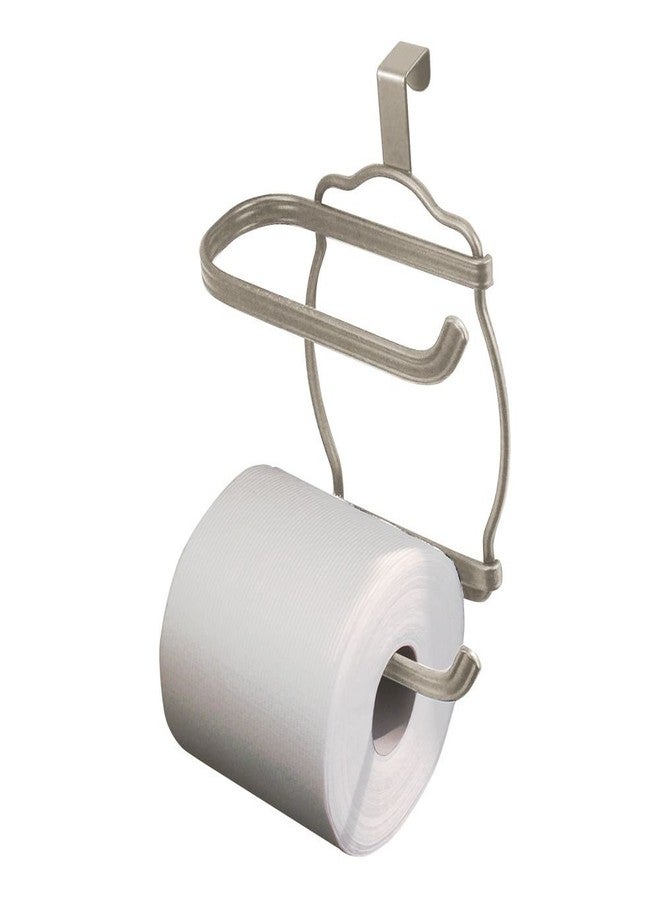 InterDesign iDesign York Lyra Steel Over-the-Tank Toilet Paper Storage Dispenser - 7" x 4" x 9.5", Satin - Image 2