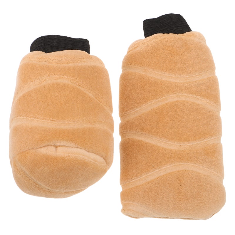 1 Set Handbrake Cover - Plush Winter Gear Shift Knob And Hand Brake Cover - Beige Lever Handle Protector Interior Accessories For Cold Weather - Image 5