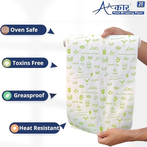 aakar 20 Meters Food Wrapping Butter Paper Parchement Paper (20 Meters Printed) - Image 4