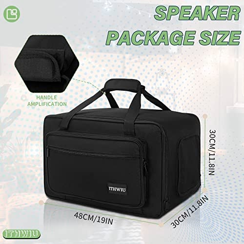 ITHWIU Speaker Carrying Bag with Thickened Sponge for Compact 8" Speaker Cabinets; Heavy-Duty Fits QSC K8, Yamaha DXR8 and more (IT-TOTE8), Black - Image 2