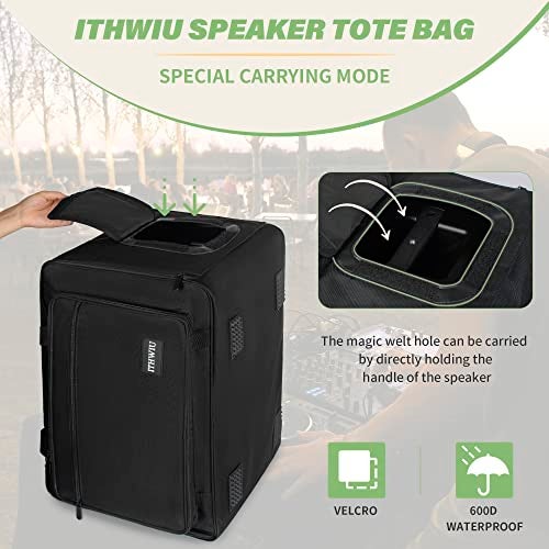 ITHWIU Speaker Carrying Bag with Thickened Sponge for Compact 8" Speaker Cabinets; Heavy-Duty Fits QSC K8, Yamaha DXR8 and more (IT-TOTE8), Black - Image 5