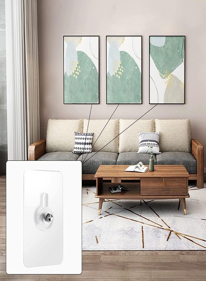 DEPOFF 20 Pcs Self Adhesive Screw Hooks for Hanging | Heavy Duty Adhesive Wall Hooks for Wall Heavy Items | Sticker Screw Wall Hook Without Drilling, Nail Free Wall Hooks for Clothes Towels & Home - Image 2