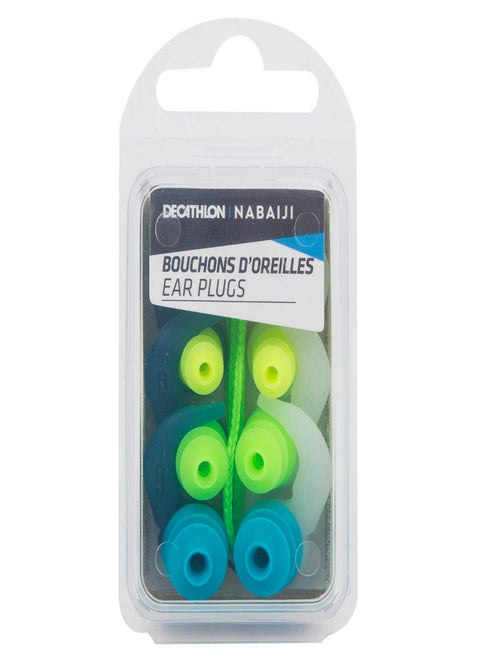 NABAIJI by DECATHLON, Swimming Ear Plugs Silicon Cone Shape Set Of 3 Sizes