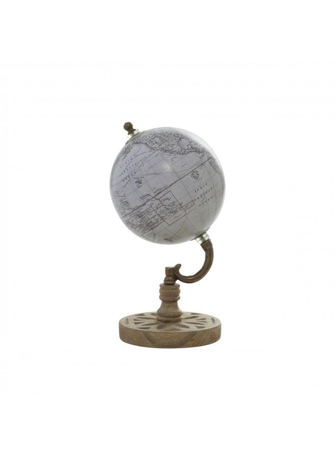Deco 79 Wood Globe, 5" x 5" x 9", Beige - Image 4