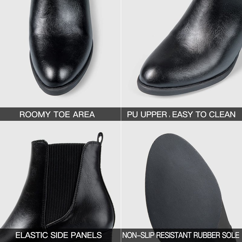 COASIS Women's Chelsea Boots Chunky Block Heel Slip On Ankle Boots with Elastic Sided Fall Booties - Image 3