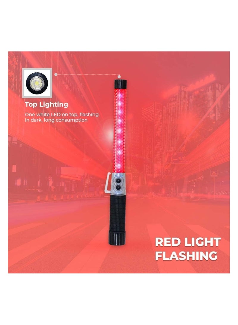 Berry Compact LED Traffic Safety Wand – Green & Red Flashing Light with Rechargeable Battery | Road Safety Warning Baton - Image 5