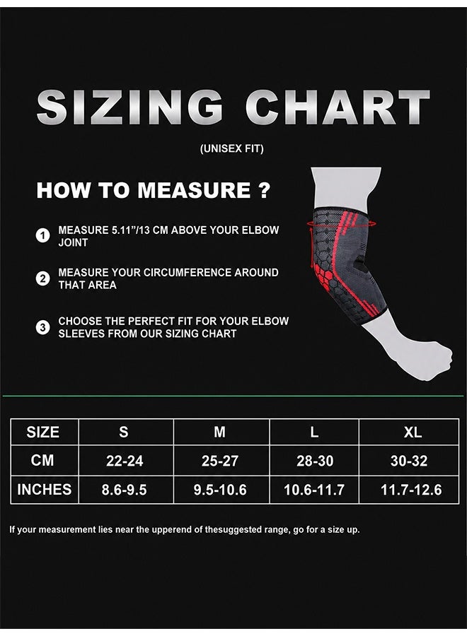 JIAROU 2 Pack Elbow Brace-Adjustable Support，Elbow Compression Sleeve Wraps Pads for Tendonitis Arthritis Bursitis, Reduce Joint Pain During Tennis Volleyball Baseball Weightlifting Golfers Workout(Red) - Image 2