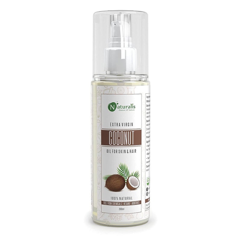 Naturalis Essence Of Nature Trio of Cold Pressed CastorBhringrajCoconut Oil for Skin  Hair 200ml Each - Image 2
