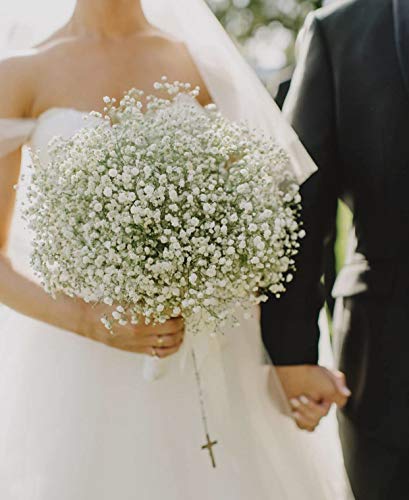 JIFTOK Babys Breath Artificial Flowers, 24 Pcs Fake Flowers Gypsophila Bouquet Fall Flowers Artificial for Decoration, Real Touch Silk Flower for Wedding Christmas DIY Party Home Garden Office(White) - Image 3