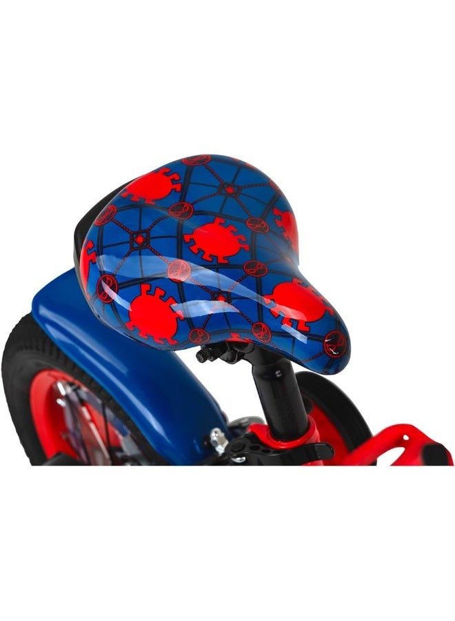 Spartan | 16" Marvel Spiderman Super Spidey Bicycle for Kids Training Wheels, Front Plate, Chain Guard, Coaster Brake, Adjustable Seat & Handlebar, Superhero Graphics Ages 58 Red/Blue (SP-3216) | Red/Blue - Image 4
