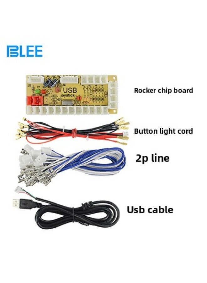 Game Machine DIY Rocker Circuit Board USB Rocker Chip Arcade Rocker Control Chip Game Machine Accessories-Product Color:Chip Board + Usb Cable 1 + 2p Cable 14 + Light Cable 10  - Image 1
