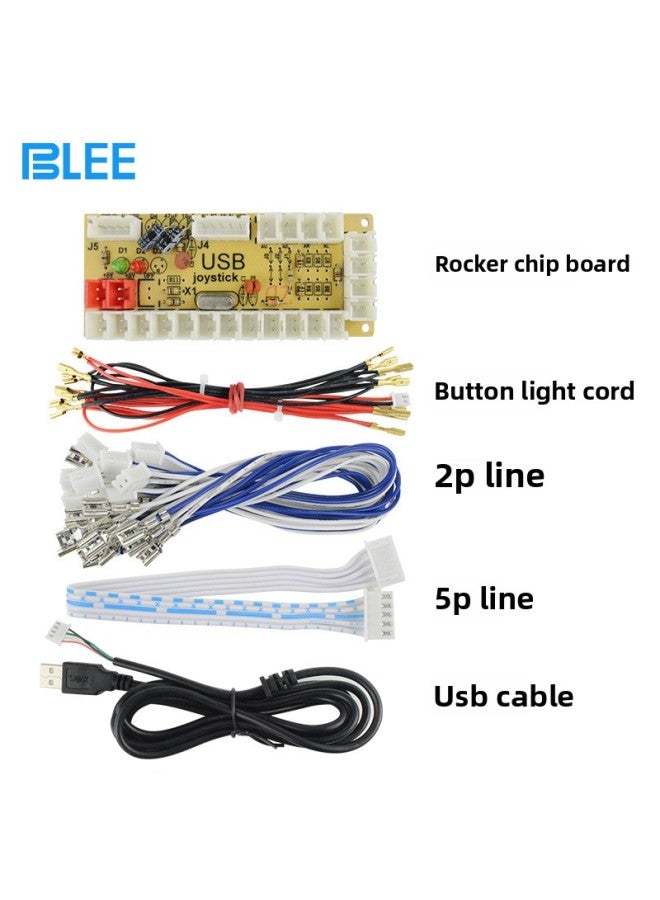 Game Machine DIY Rocker Circuit Board USB Rocker Chip Arcade Rocker Control Chip Game Machine Accessories-Product Color:Chip Board + Usb Cable 1 + 2p Cable 14 + Light Cable 10  - Image 2