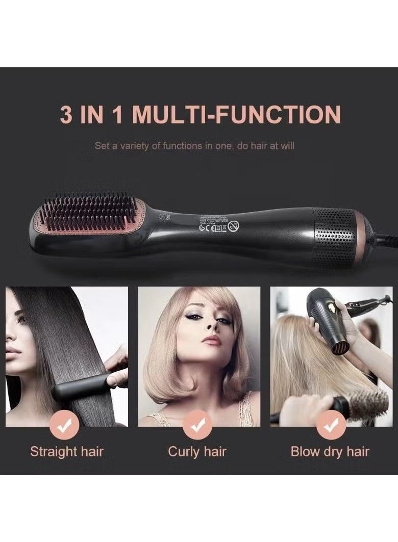 general 1000W 3-in-1 Hair Dryer Brush, Straightener  Curler in Black - Quick Styling Solution - Image 5