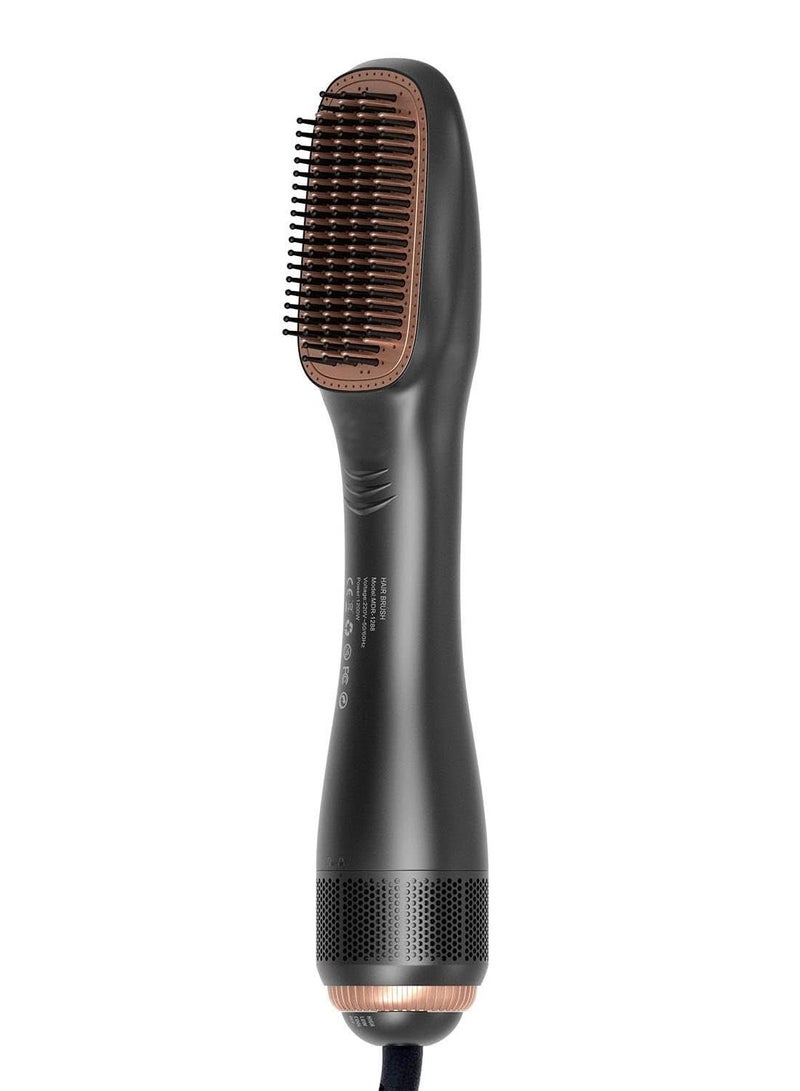 general 1000W 3-in-1 Hair Dryer Brush, Straightener  Curler in Black - Quick Styling Solution - Image 1