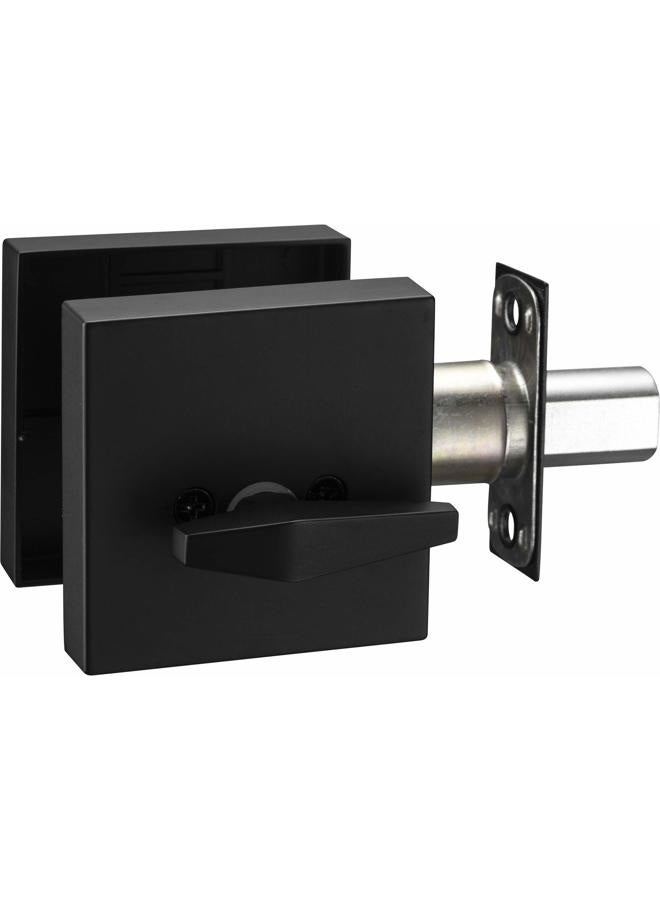 Berlin Modisch Contemporary Square Entry Lever Door Handle and Single Cylinder Deadbolt Locking Lever Handle Set [Front Door or Office] Right & Left Sided Doors Heavy Duty – Iron Black Finish - Image 4