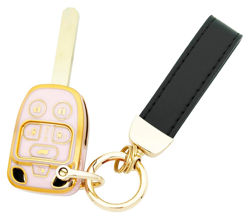 vurbemes Pink TPU Protector Key Fob Cover Case fit for Honda Odyssey 2011 2012 2013 Keyless Entry Key Fob - Image 2