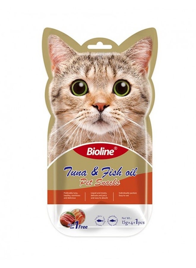 Bioline علاج القطط تونة وسمك - 75 جرام