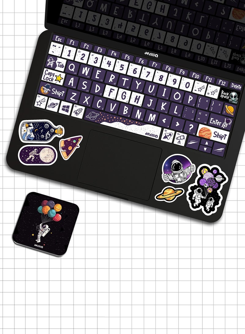 ديزليا ملصقات لوحة مفاتيح متوافقة مع أغلبية أنظمة التشغيل - Space style - SK/14 - Image 1