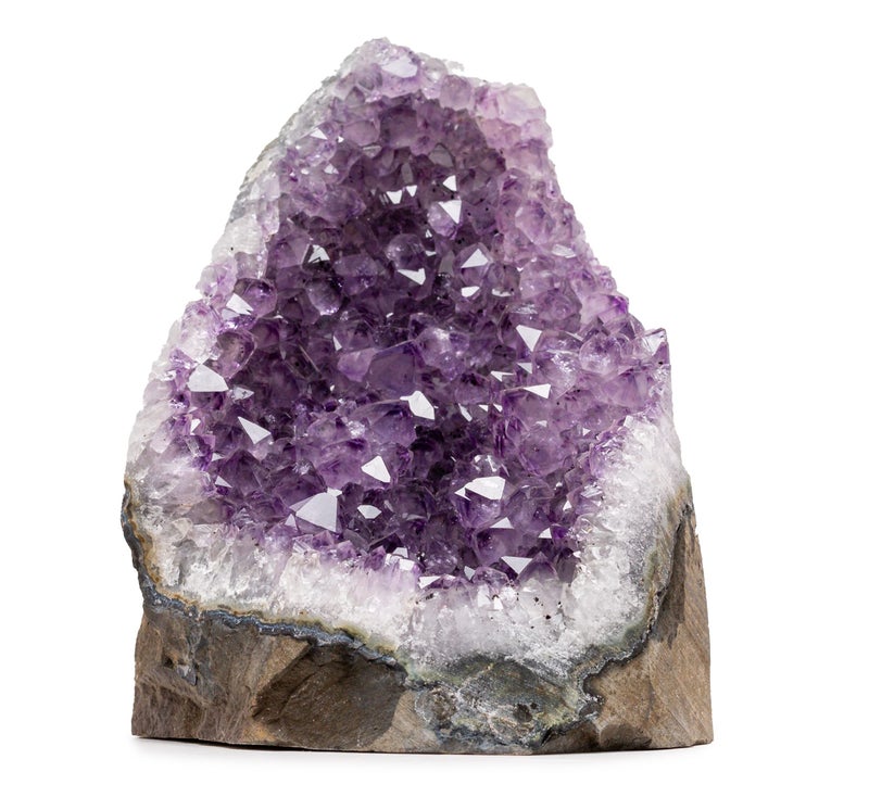 SAMSARI 5 to 65 Lb Amethyst Crystal Geode From Uruguay  65 to 9 Height Natural Large Amethyst Cluster Rock  Crystals and Healing Stones