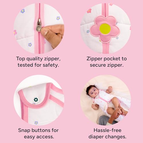 NINTARABABY 1.5 TOG Sleep Sack - Premium Organic Cotton, Soft, Breathable, Winter Swaddle & Wearable Blanket for Newborns, Infants (6-12 Months), Unisex Baby Sleeping Bag, Gifts for Babies - Image 5
