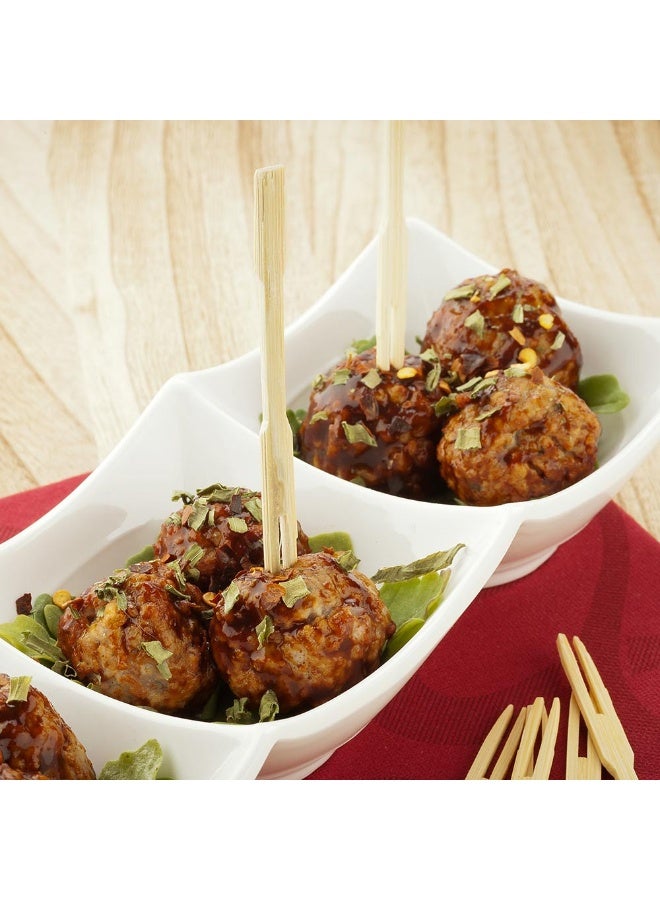 Restaurantware 3.5 بوصة أعواد طعام صغيرة، 1000 شوكة من الخيزران - مع طرفين، مستدامة، شوكات كوكتيل صغيرة، قابلة للتخلص، للفواكه، المقبلات، الكوكتيلات، والمعجنات - Image 3