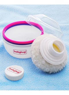 babyhug Babyhug Soft Powder Puff With Storage - White & Pink  - Image 1