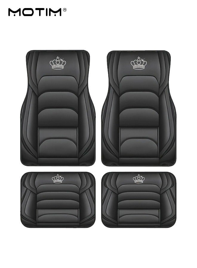Motim 4Pcs No-Slip Car Floor Mats Universal Fit, Car Carpet Floor Mats, All Weather Protection, Universal to Fit - Image 1