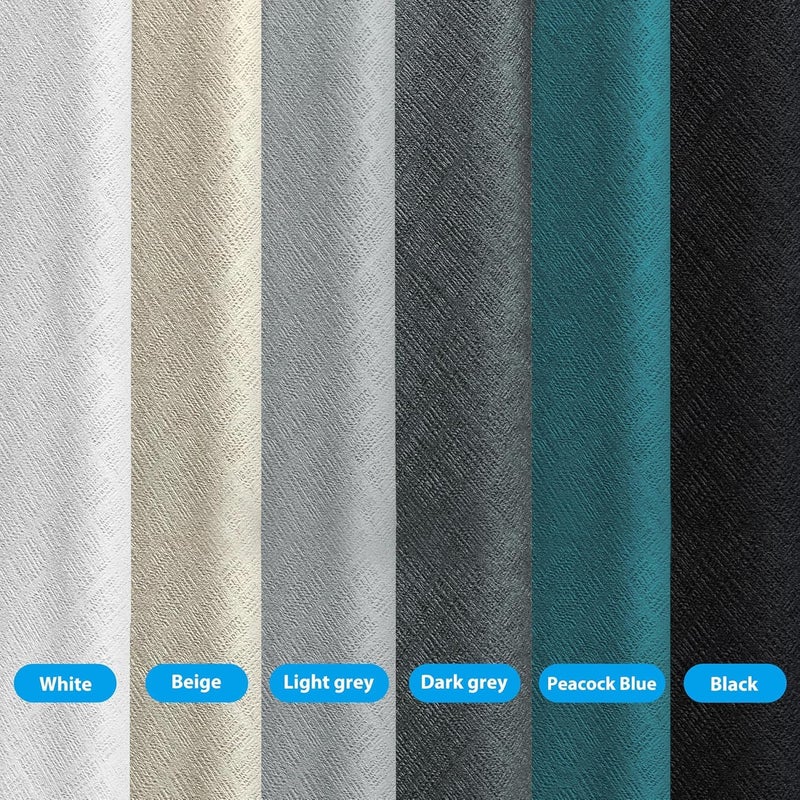 MaKefeile Room Divider Curtains Total Blackout Privacy Curtain Panel Room Thermal Insulated Noise Reduction Curtains for Bedroom Window Living Room Ceiling Track Curtain W 8.3 ft Ã— H 7 ft Azure Blue - Image 5