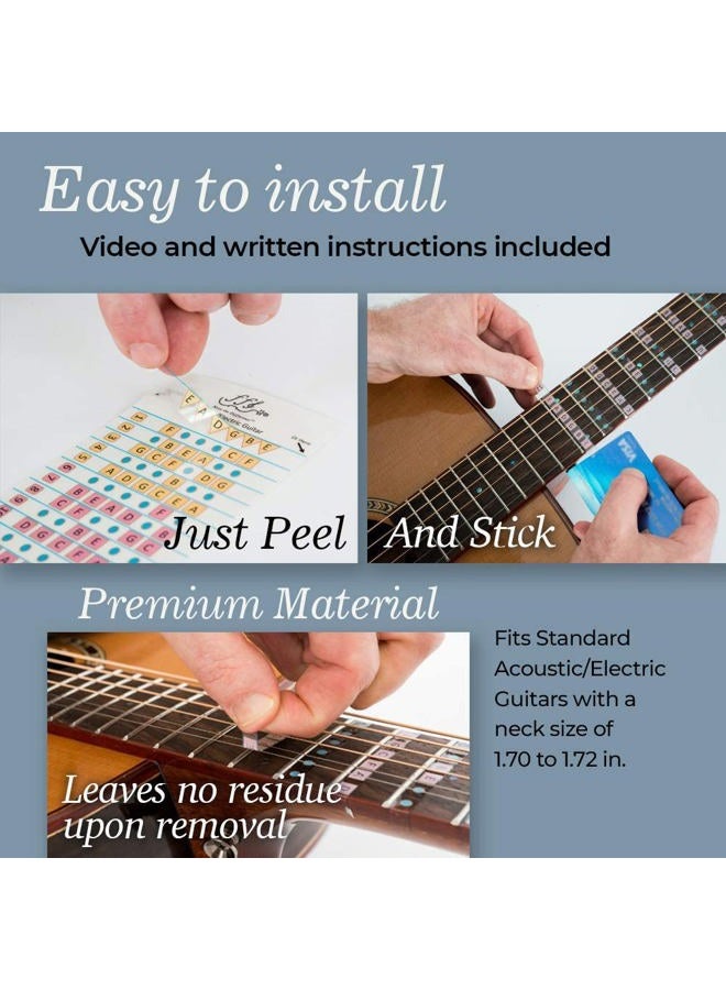 FFG NOTE THE DIFFERENCE Fantastic Finger Guide for Acoustic and Electric Guitars | Guitar Accessories | Fretboard and Fingerboard Stickers | Guitar Learning Tools | Guitar Stickers | Learn to Play Guitar | Frets 1-12 - Image 3