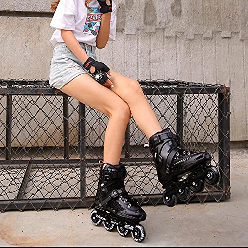 AYES AYES Inline Skates Men and Women Professional Roller Skates Fitness Inline Skate for Adults and Beginners (Black,41) - Image 2