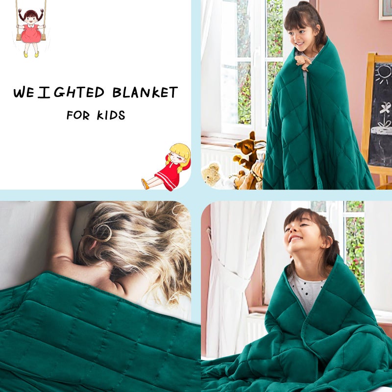 Cymula بطانية الأطفال الأطفال 7 أرطال (40 ''*60 '' حجم رمي) - تبريد الأطفال التنفس بطانيات ثقيلة الشتاء الصيف - الألياف الدقيقة فائقة الراحة مع الخرز الزجاجي - الهدايا للبنين/البنات - Image 2