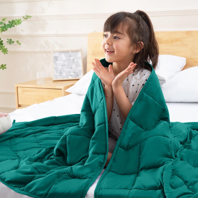 Cymula بطانية الأطفال الأطفال 7 أرطال (40 ''*60 '' حجم رمي) - تبريد الأطفال التنفس بطانيات ثقيلة الشتاء الصيف - الألياف الدقيقة فائقة الراحة مع الخرز الزجاجي - الهدايا للبنين/البنات - Image 1