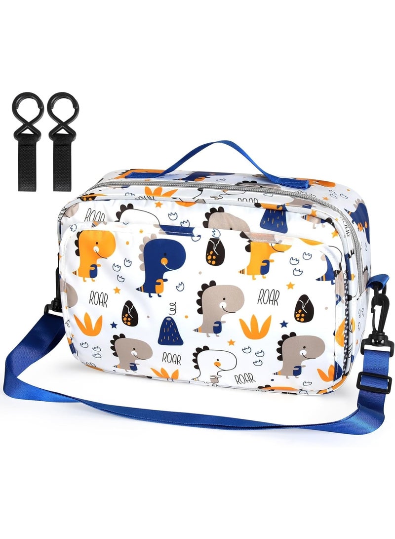 SOLARAE Stroller Organizer, Universal Stroller Cup Holder Organizer Caddy with Insulated Cup Holder Pocket, Dual Purpose Large Capacity Stroller Organizer - Image 2