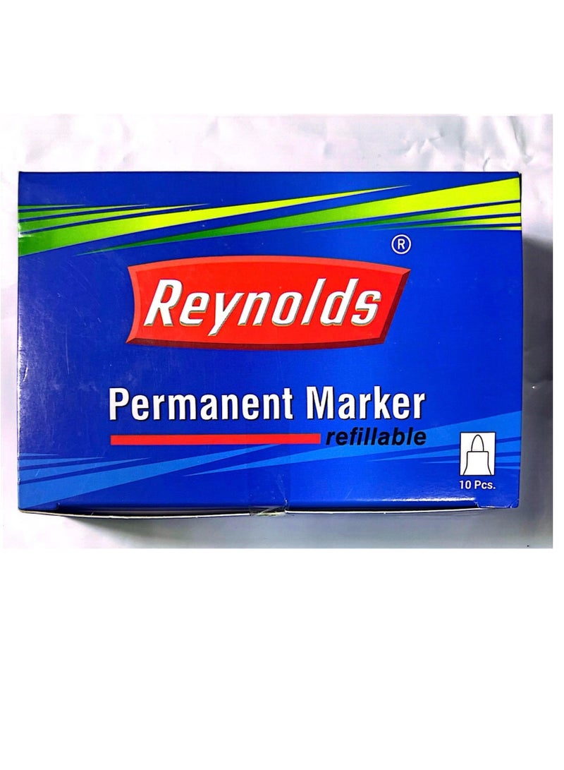 Permanent Marker Set Of 10 Black